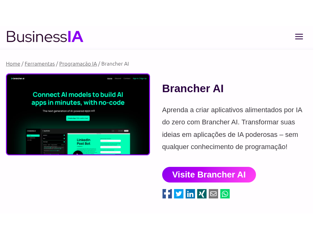Conheça o brancher .ai